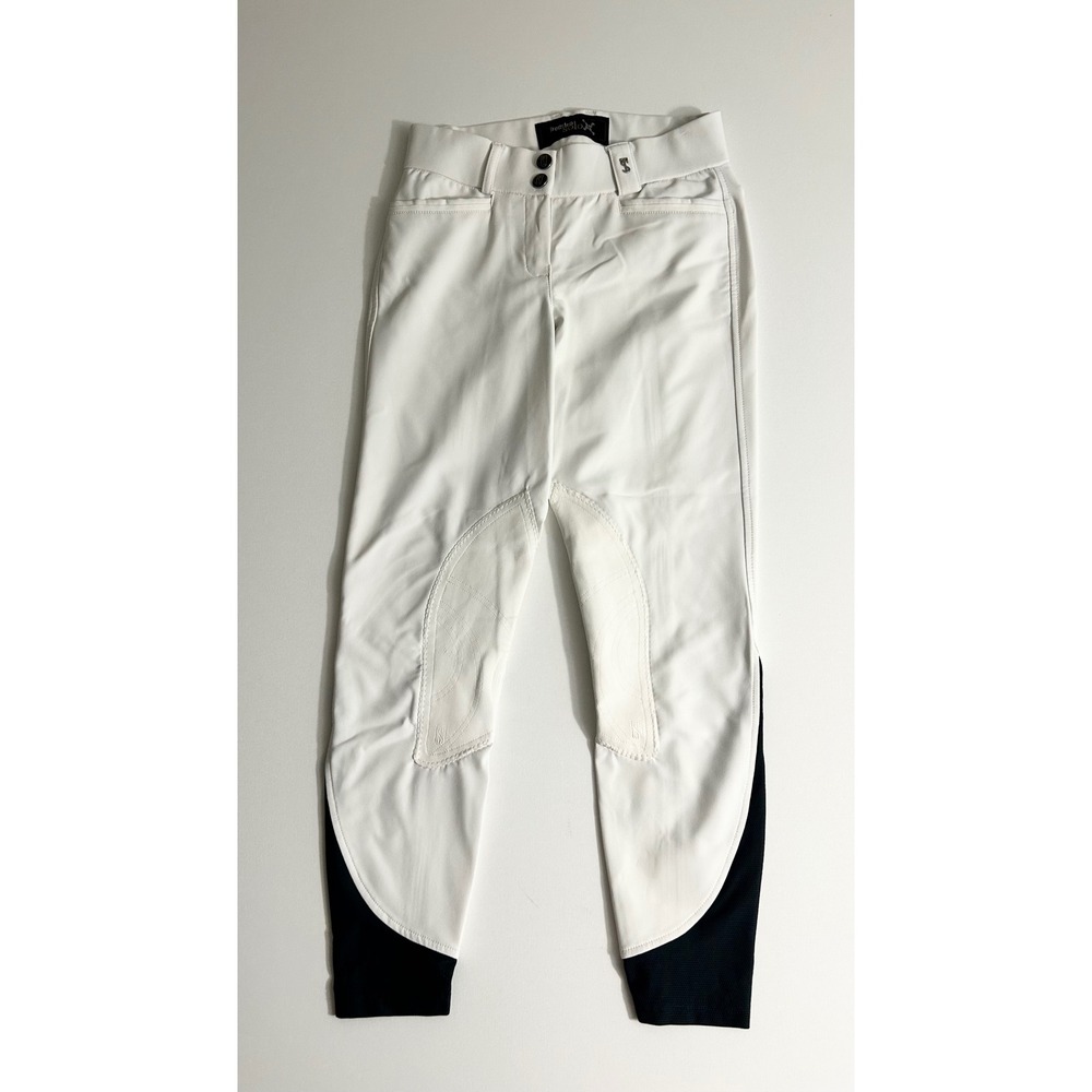 Tredstep Ireland Breeches Womens 26R White Equestrian Riding Pants Knee Patch